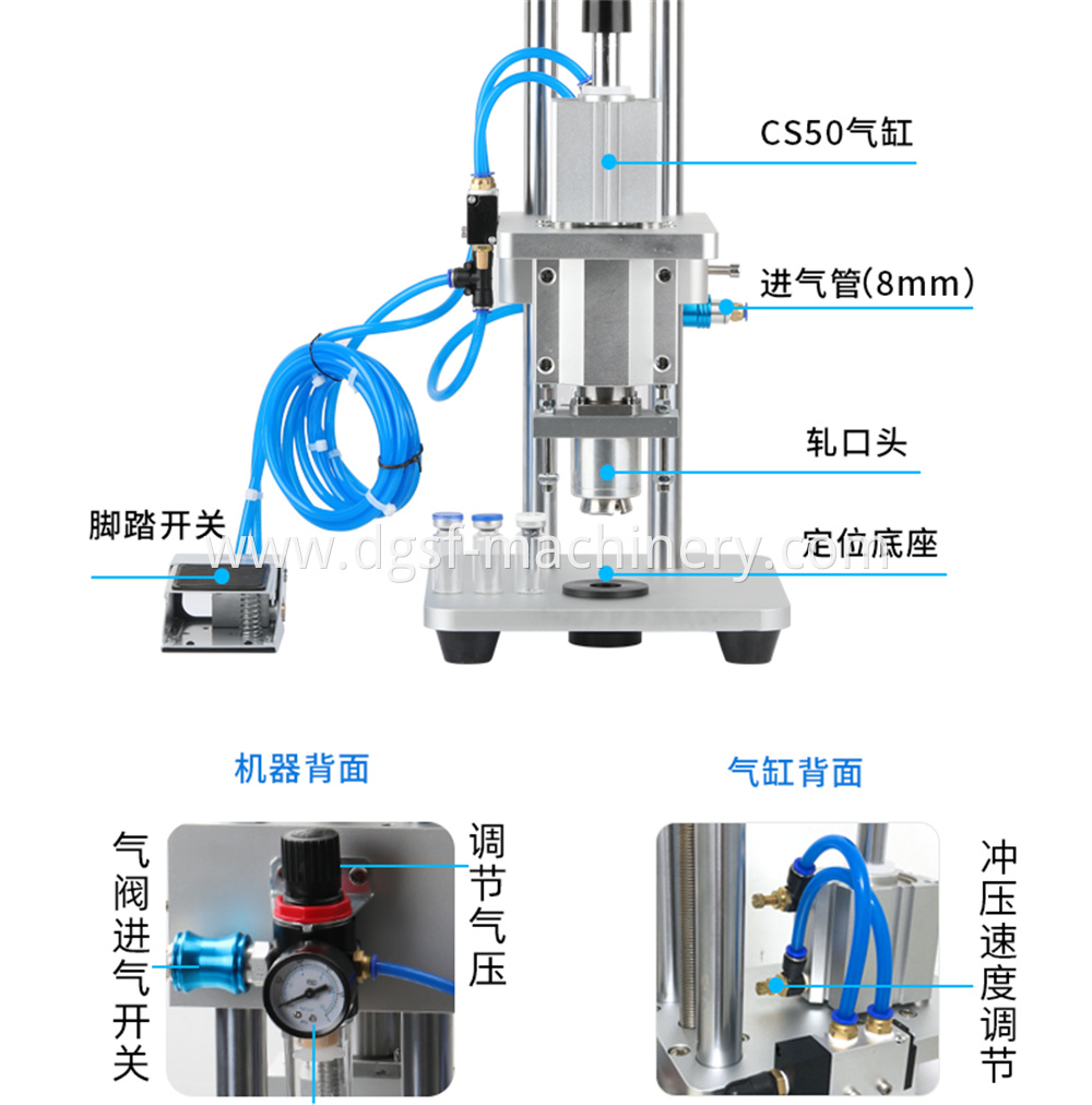 Pneumatic Amp Bottle Capping Machine 4 Jpg